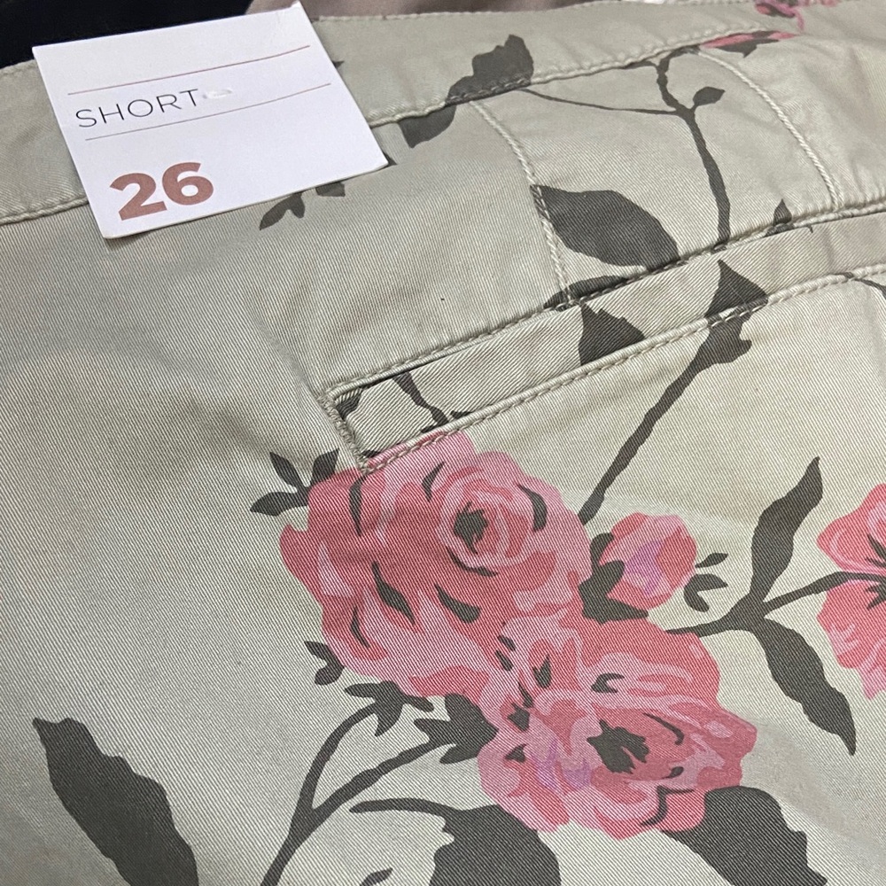 Lane Bryant Floral Women's Shorts - Pink and Gray